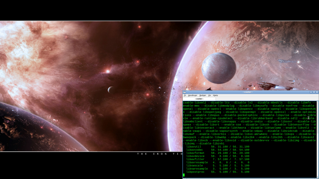 Skærmbillede af skrivebordsmiljø